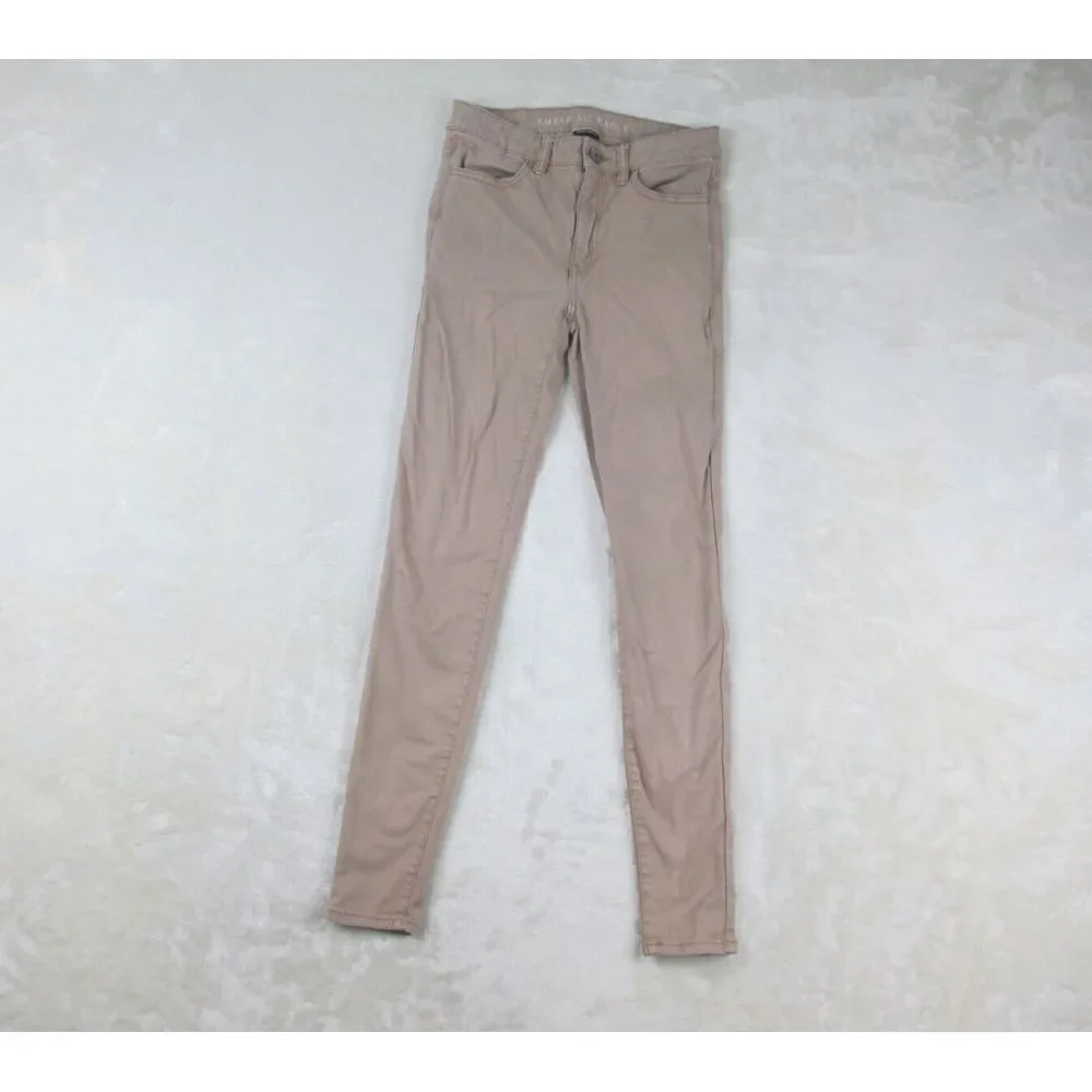 American Eagle Pants‎ Womens Brown 2 Hi-Rise Jegging Jeans Denim Ladies 24x27